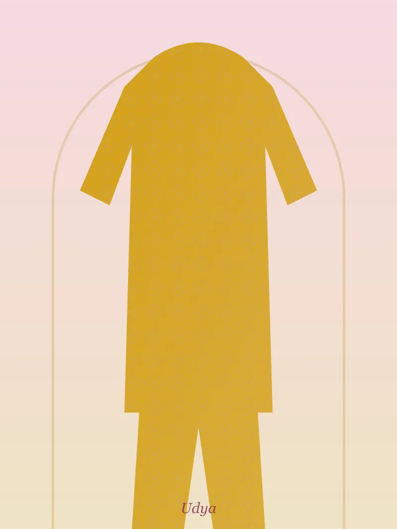 Mustard Gota Patti Punjabi Suit Set
