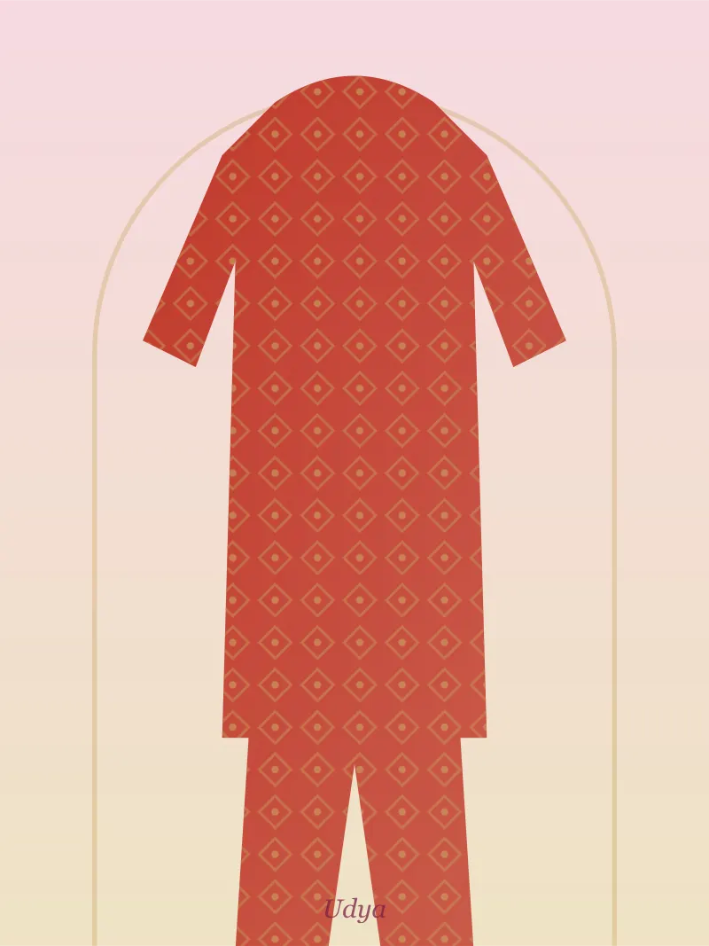Red Classic Patiala Salwar Set