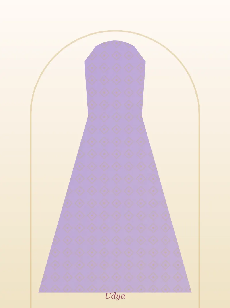 Lavender Flared Anarkali Suit Set