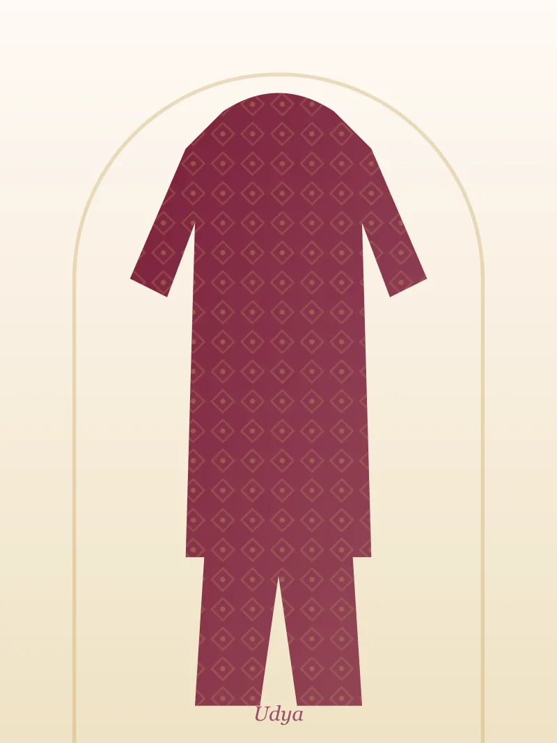 Maroon Palazzo Suit Set
