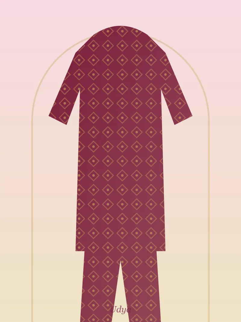 Maroon Palazzo Suit Set