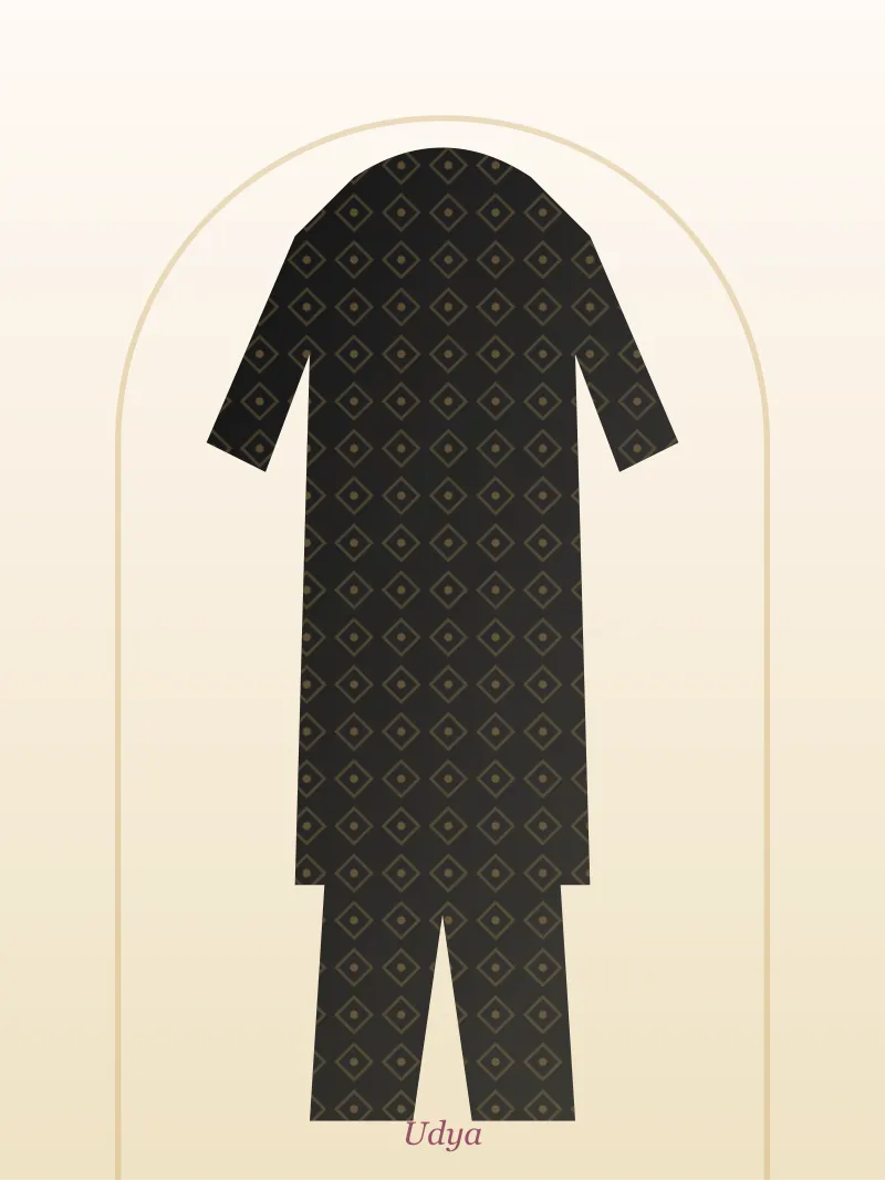 Black Palazzo Suit Set