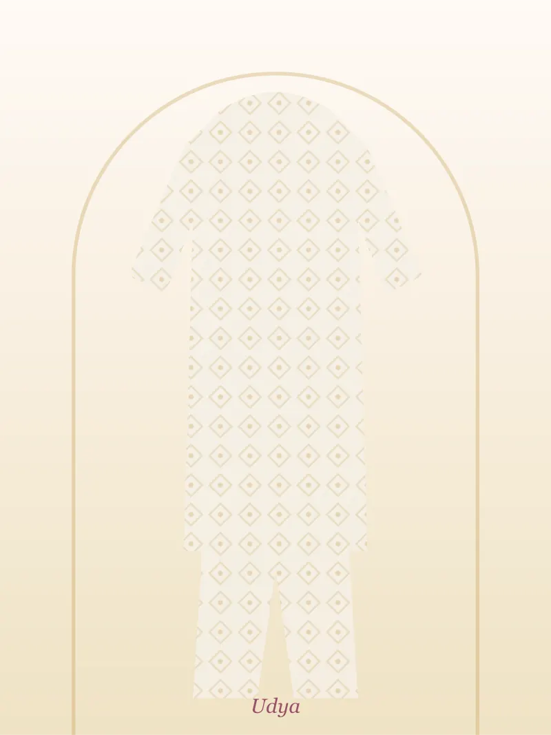 Off White Palazzo Suit Set