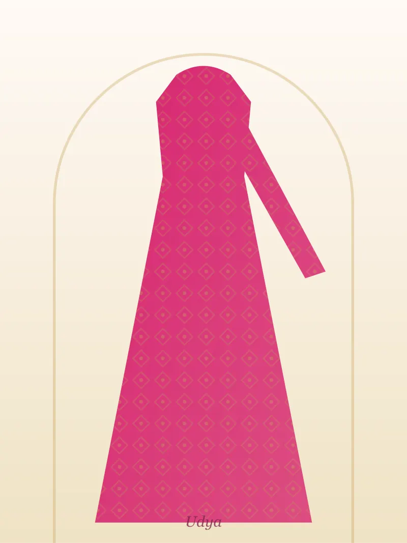 Rani Pink Kanjivaram Style Silk Saree