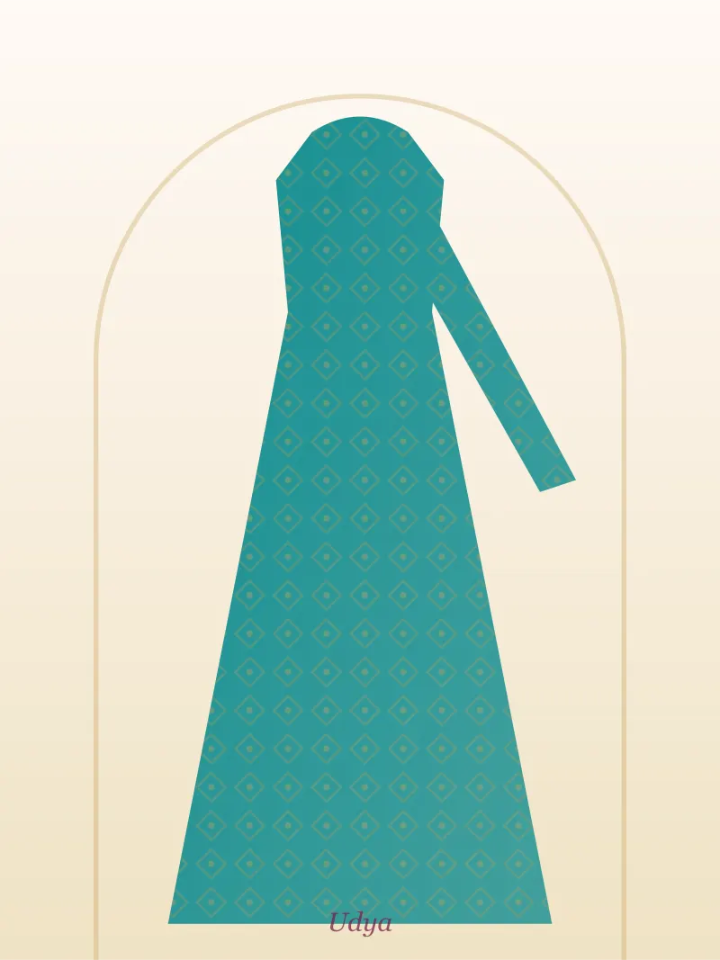 Teal Party Wear Saree