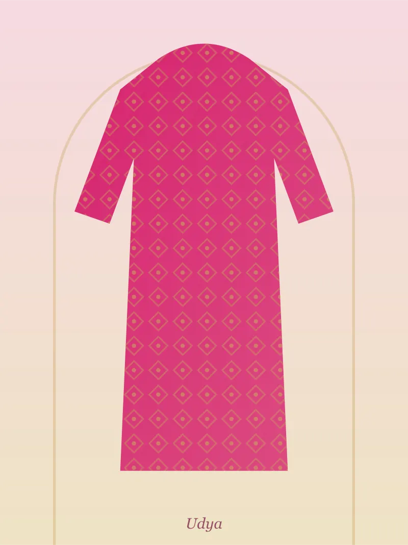 Rani Pink Chikankari Kurti