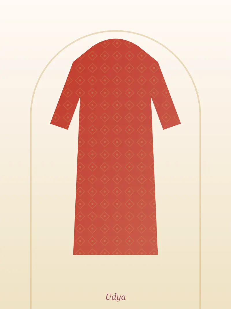 Red Printed Kurti