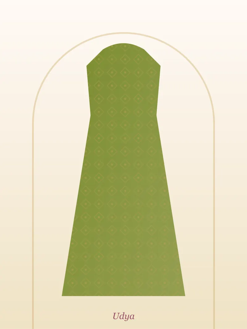 Mehendi Green Ethnic Fusion Dress