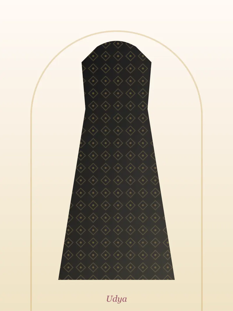 Black Angrakha Style Dress