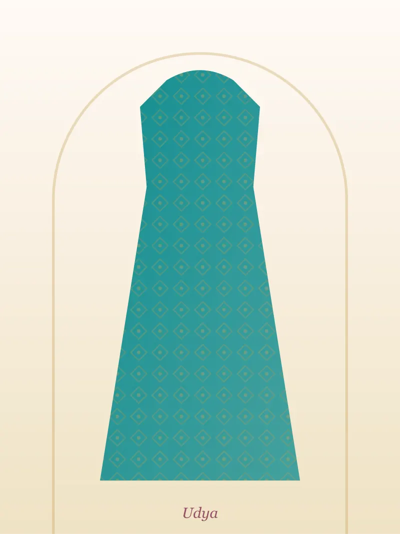 Teal Angrakha Style Dress