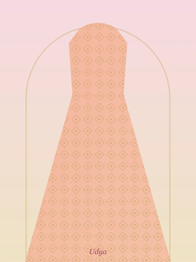 Peach Sequin Party Gown