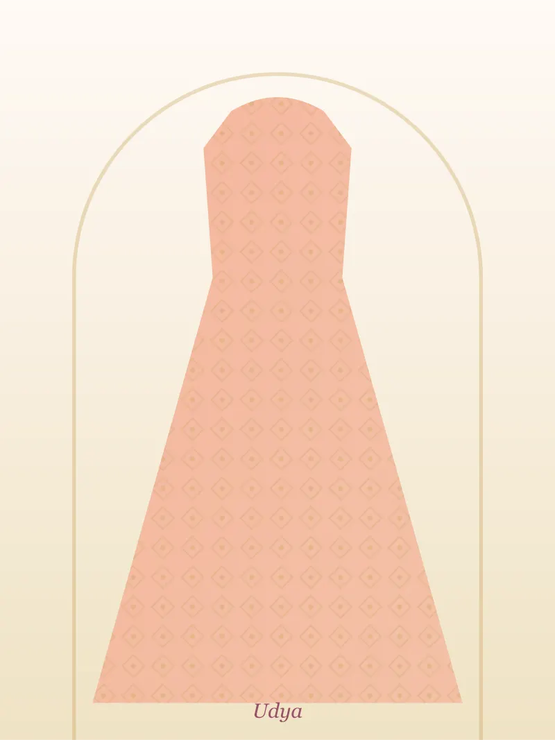 Peach Sequin Party Gown