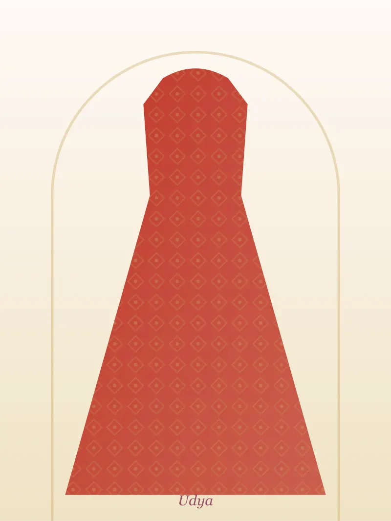 Red Indo-Western Gown