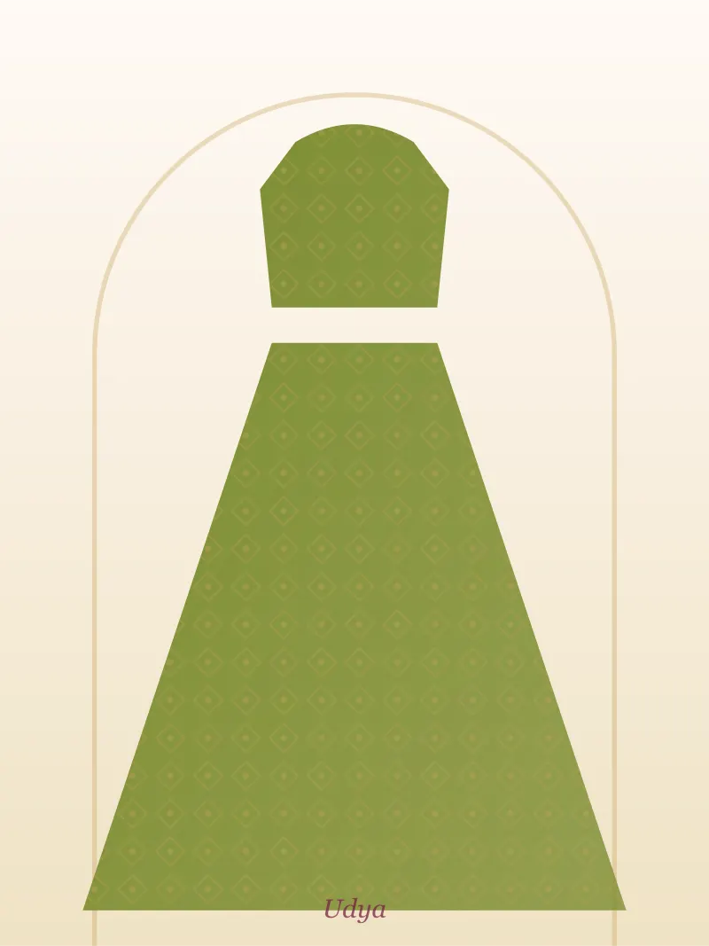 Mehendi Green Mirror Work Lehenga